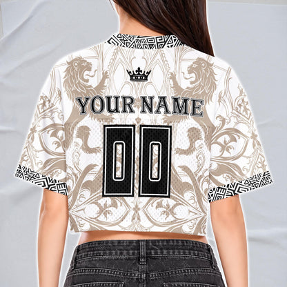 Custom England Soccer Crop Top Jersey, Personalized Name Number Shirt, Football Fan Crop Tee, Bachelorette Party & Festival Outfit | AZ81