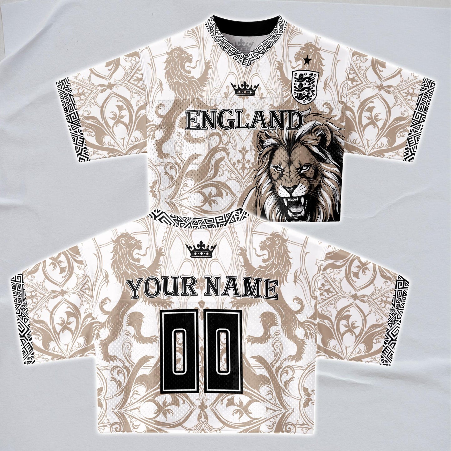 Custom England Soccer Crop Top Jersey, Personalized Name Number Shirt, Football Fan Crop Tee, Bachelorette Party & Festival Outfit | AZ81