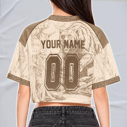 Custom Cheerleading Germany Football Jersey for Women, Personalized Printed Name Number Mesh Crop Top, White Navy Soccer Jersey,German Shirt | WL51