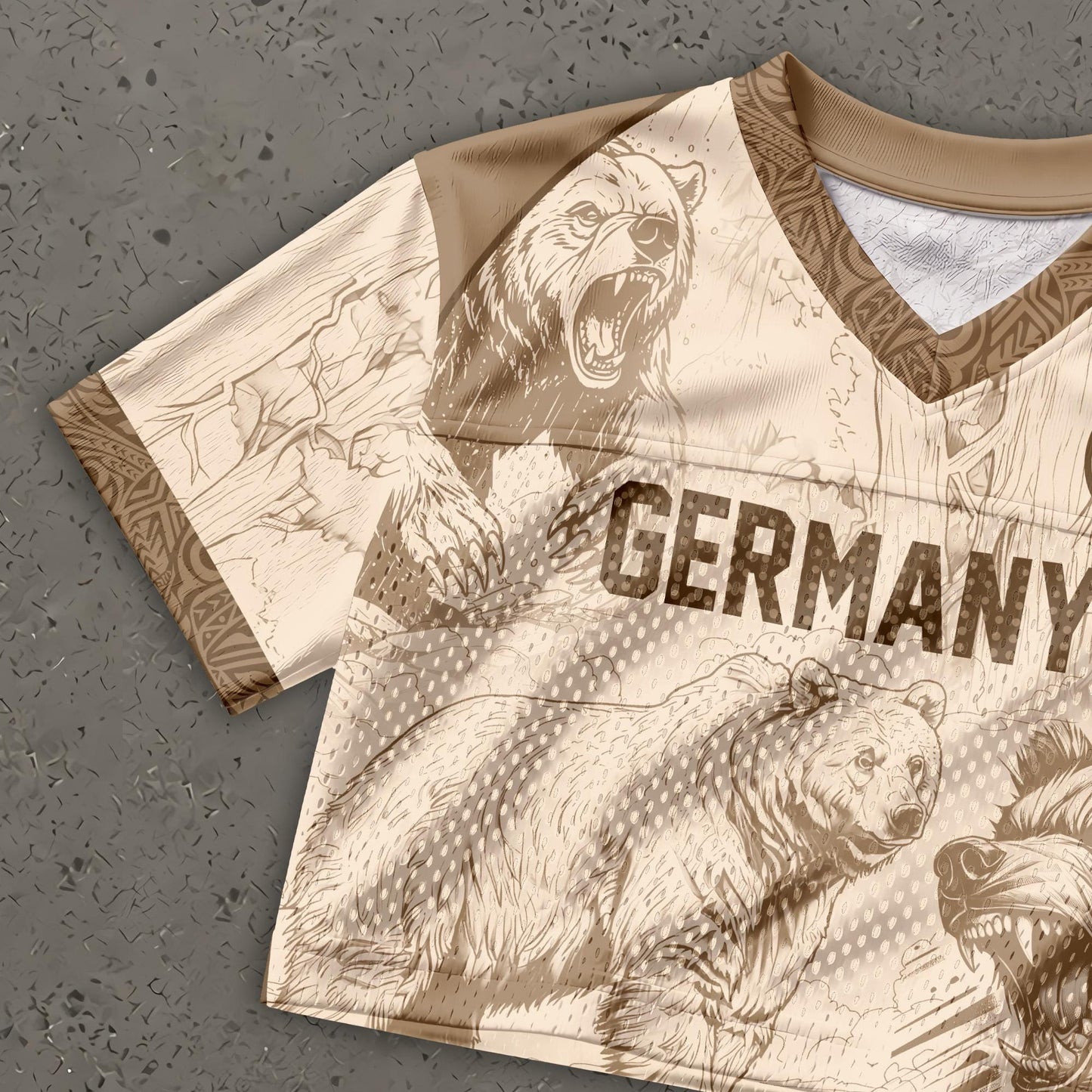 Custom Cheerleading Germany Football Jersey for Women, Personalized Printed Name Number Mesh Crop Top, White Navy Soccer Jersey,German Shirt | WL51