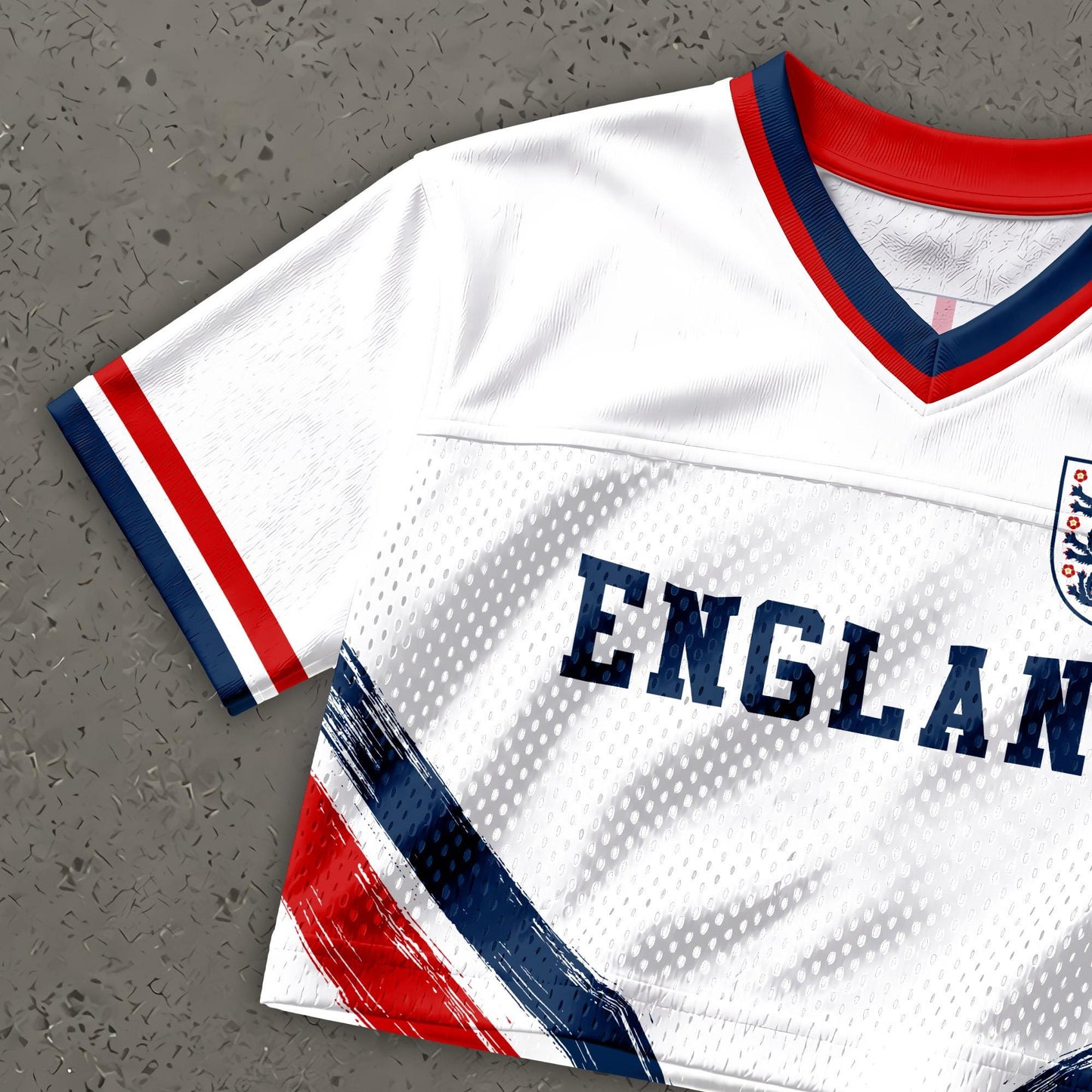 Custom England Soccer Crop Top Jersey, Personalized Name Number Shirt, Football Fan Crop Tee, Bachelorette Party & Festival Outfit | XH26