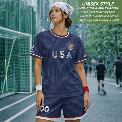 Custom USA Soccer Jersey For Men Women & Kids, Personalized American Soccer Jersey, Americana Game Day Outfit, USA Soccer Jersey Team | ZI68