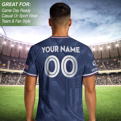 Custom USA Soccer Jersey For Men Women & Kids, Personalized American Soccer Jersey, Americana Game Day Outfit, USA Soccer Jersey Team | ZI68