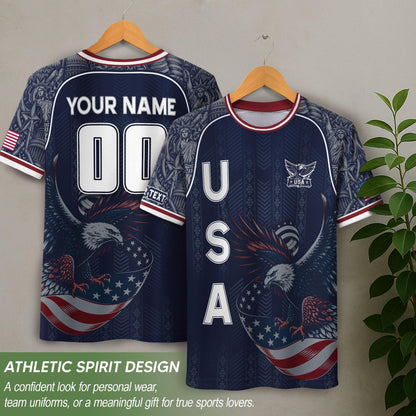 Custom USA Soccer Jersey For Men Women & Kids, Personalized American Soccer Jersey, Americana Game Day Outfit, USA Soccer Jersey Team | AE40