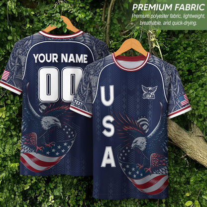 Custom USA Soccer Jersey For Men Women & Kids, Personalized American Soccer Jersey, Americana Game Day Outfit, USA Soccer Jersey Team | AE40
