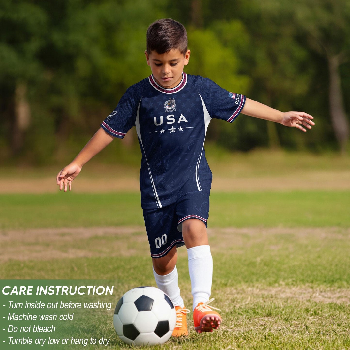 Custom USA Soccer Jersey For Men Women & Kids, Personalized American Soccer Jersey, Americana Game Day Outfit, USA Soccer Jersey Team | WY38