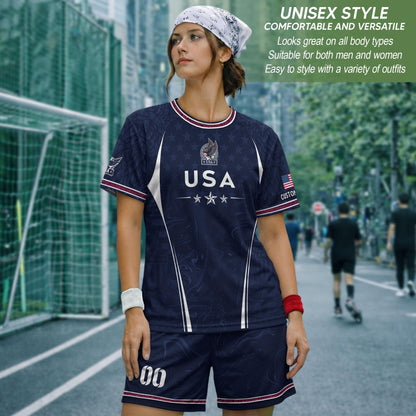 Custom USA Soccer Jersey For Men Women & Kids, Personalized American Soccer Jersey, Americana Game Day Outfit, USA Soccer Jersey Team | WY38
