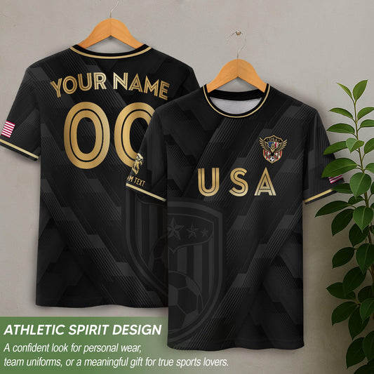 Custom USA Soccer Jersey For Men Women & Kids, Personalized American Soccer Jersey, Americana Game Day Outfit, USA Soccer Jersey Team | PR54