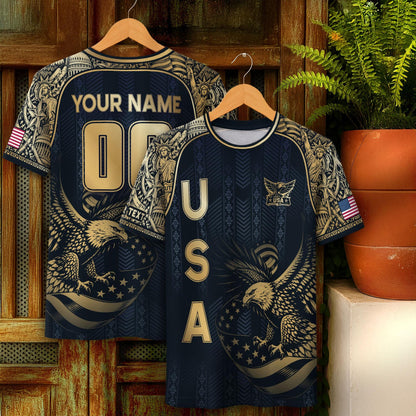Custom USA Soccer Jersey For Men Women & Kids, Personalized American Soccer Jersey, Americana Game Day Outfit, USA Soccer Jersey Team | RZ35