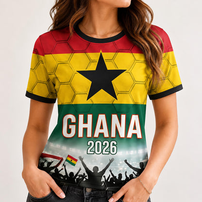 Custom Ghana Soccer Jersey 2026 World Cup, Personalized Name Number Shirt, Unisex Fan Apparel Gift | QF31