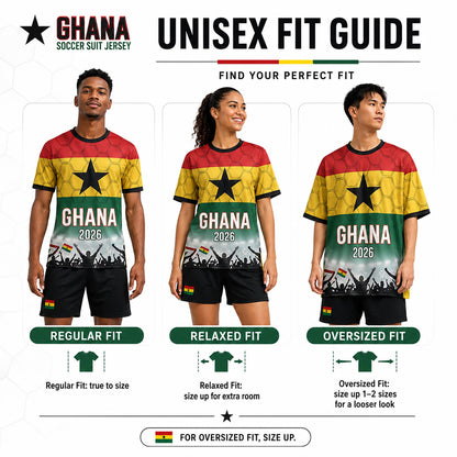 Custom Ghana Soccer Jersey 2026 World Cup, Personalized Name Number Shirt, Unisex Fan Apparel Gift | QF31