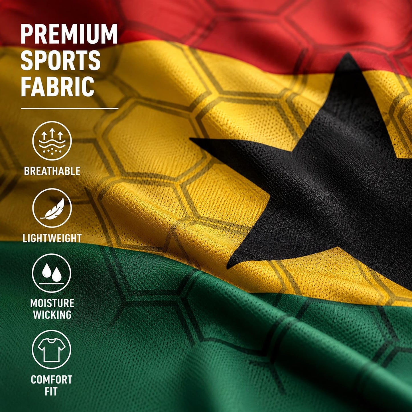 Custom Ghana Soccer Jersey 2026 World Cup, Personalized Name Number Shirt, Unisex Fan Apparel Gift | QF31