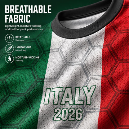 Custom Italy Soccer Jersey 2026 World Cup, Personalized Name Number Shirt, Unisex Fan Apparel Gift | HM97