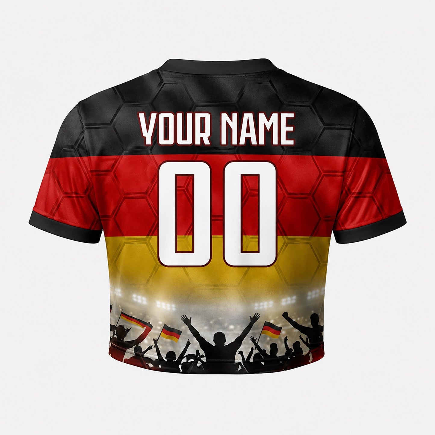 Custom Germany Crop Top Soccer Jersey 2026, Personalized Name Number World Cup Shirt for Women, Game Day Fan Gift | EU98