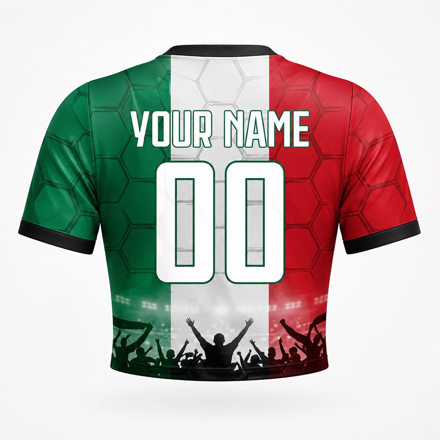 Custom Italy Crop Top Soccer Jersey 2026, Personalized Name Number World Cup Shirt for Women, Game Day Fan Gift | DQ64