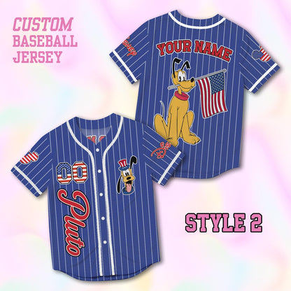 Custom Pluto Baseball Jersey, USA 250th Anniversary Shirt, Personalized 1776-2026 Family Vacation Gift | QE64