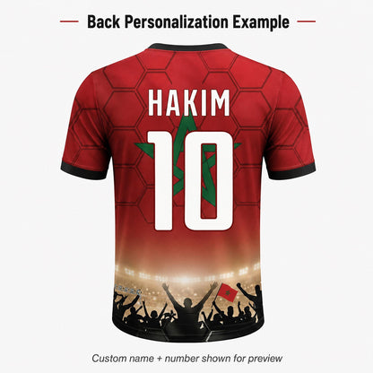 Custom Morocco Soccer Jersey 2026 World Cup, Personalized Name Number Shirt, Unisex Fan Apparel Gift | CD90