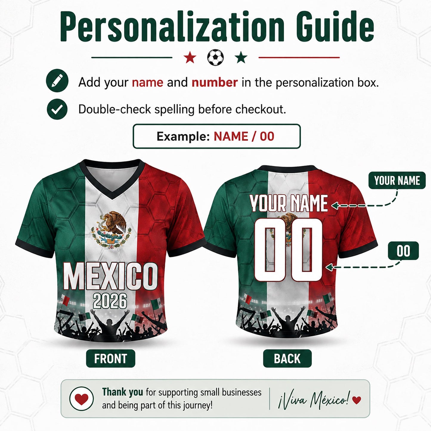 Custom Mexico Crop Top Soccer Jersey 2026, Personalized Name Number World Cup Shirt for Women, Game Day Fan Gift | GA58