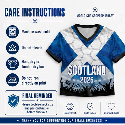 Custom Scotland Crop Top Soccer Jersey 2026, Personalized Name Number World Cup Shirt for Women, Game Day Fan Gift | RY63