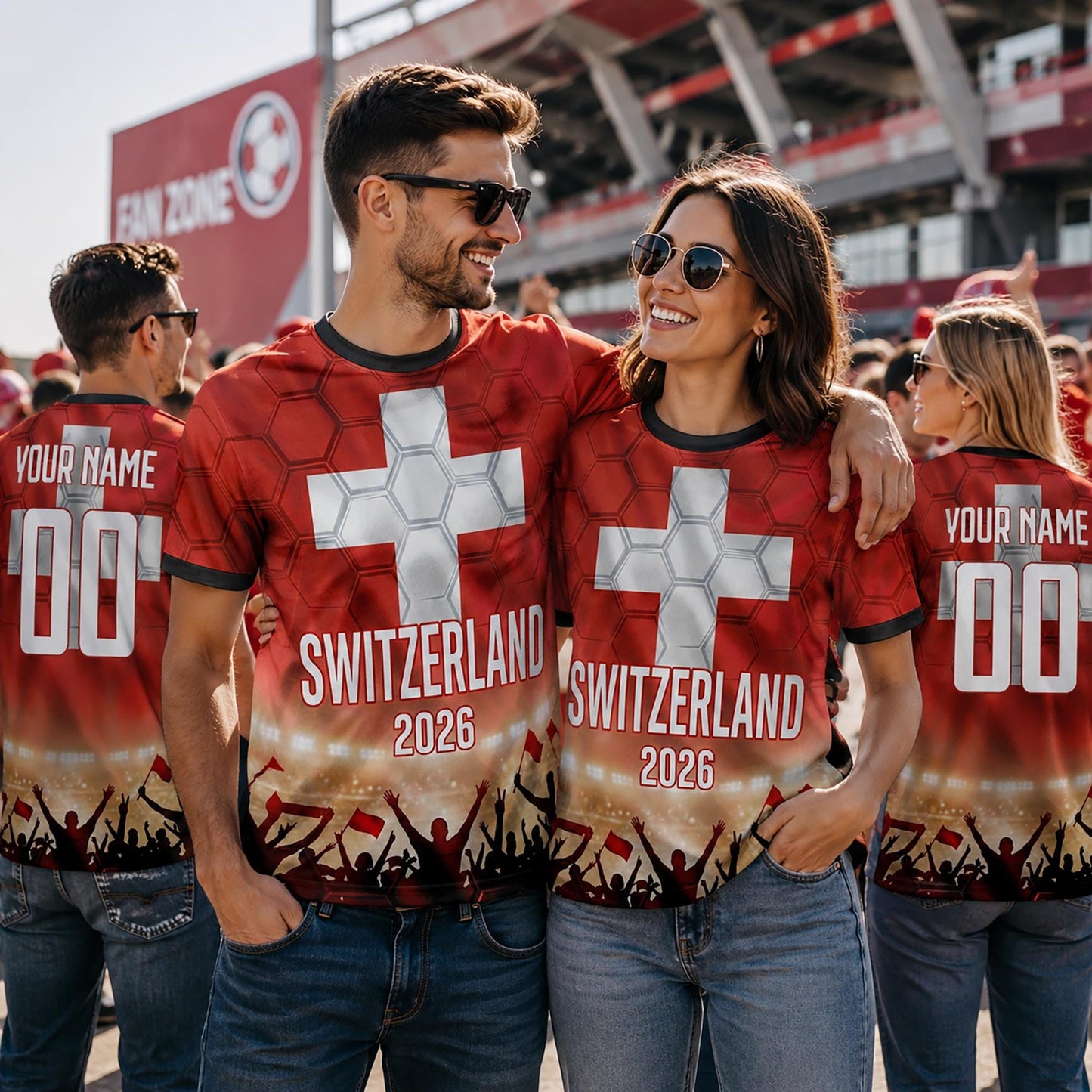 Custom Switzerland Soccer Jersey 2026 World Cup, Personalized Name Number Shirt, Unisex Fan Apparel Gift | MB37