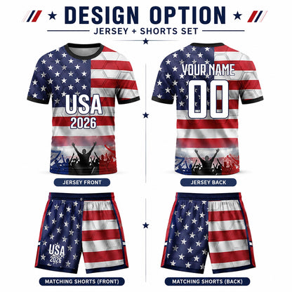 Custom USA Soccer Jersey 2026 World Cup, Personalized Name Number Shirt, Unisex Fan Apparel Gift | DB92