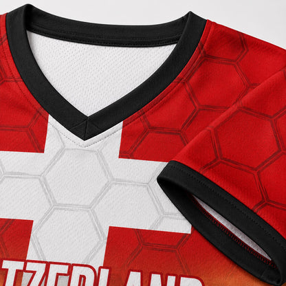 Custom Switzerland Crop Top Soccer Jersey 2026, Personalized Name Number World Cup Shirt for Women, Game Day Fan Gift | DU61
