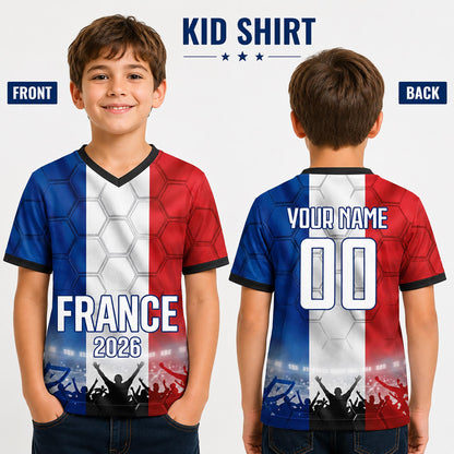Custom France Soccer Jersey 2026 World Cup, Personalized Name Number Shirt for Men Women Kids, France Fan Apparel Gift | GM99