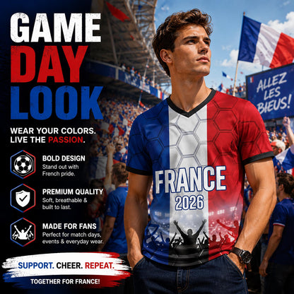 Custom France Soccer Jersey 2026 World Cup, Personalized Name Number Shirt for Men Women Kids, France Fan Apparel Gift | GM99