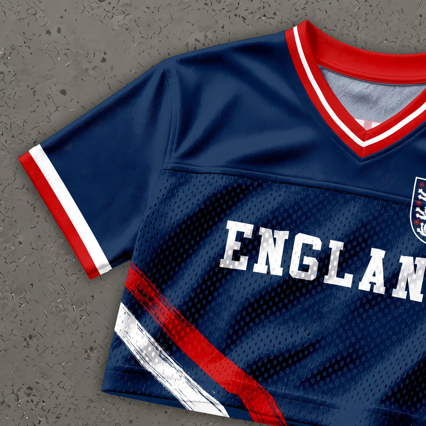 Custom England Soccer Crop Top Jersey, Personalized Name Number Shirt, Football Fan Crop Tee, Bachelorette Party & Festival Outfit | MS85