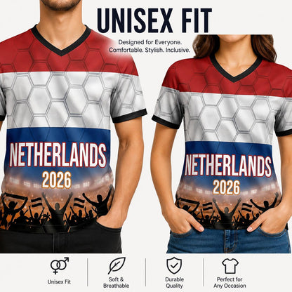 Custom Netherlands Soccer Jersey 2026 World Cup, Personalized Name Number Shirt for Men Women Kids, Netherlands Fan Apparel Gift | XN88