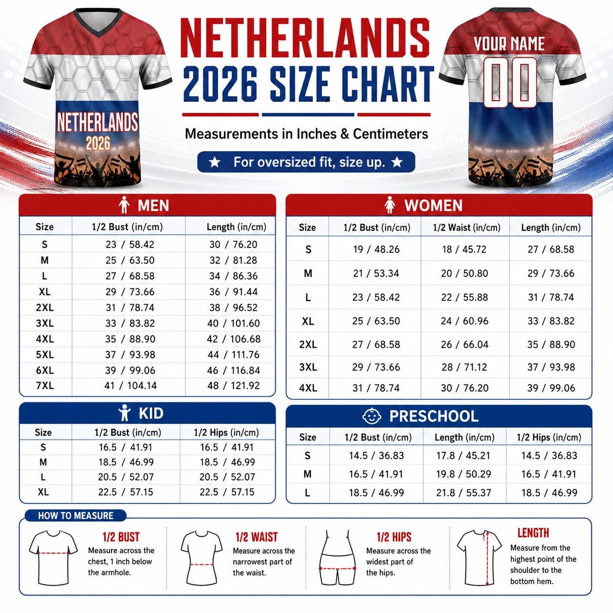 Custom Netherlands Soccer Jersey 2026 World Cup, Personalized Name Number Shirt for Men Women Kids, Netherlands Fan Apparel Gift | XN88