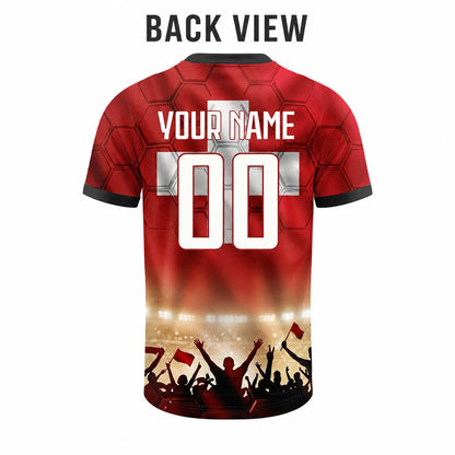 Custom Switzerland Soccer Jersey 2026 World Cup, Personalized Name Number Shirt for Men Women Kids, Switzerland Fan Apparel Gift | AZ96
