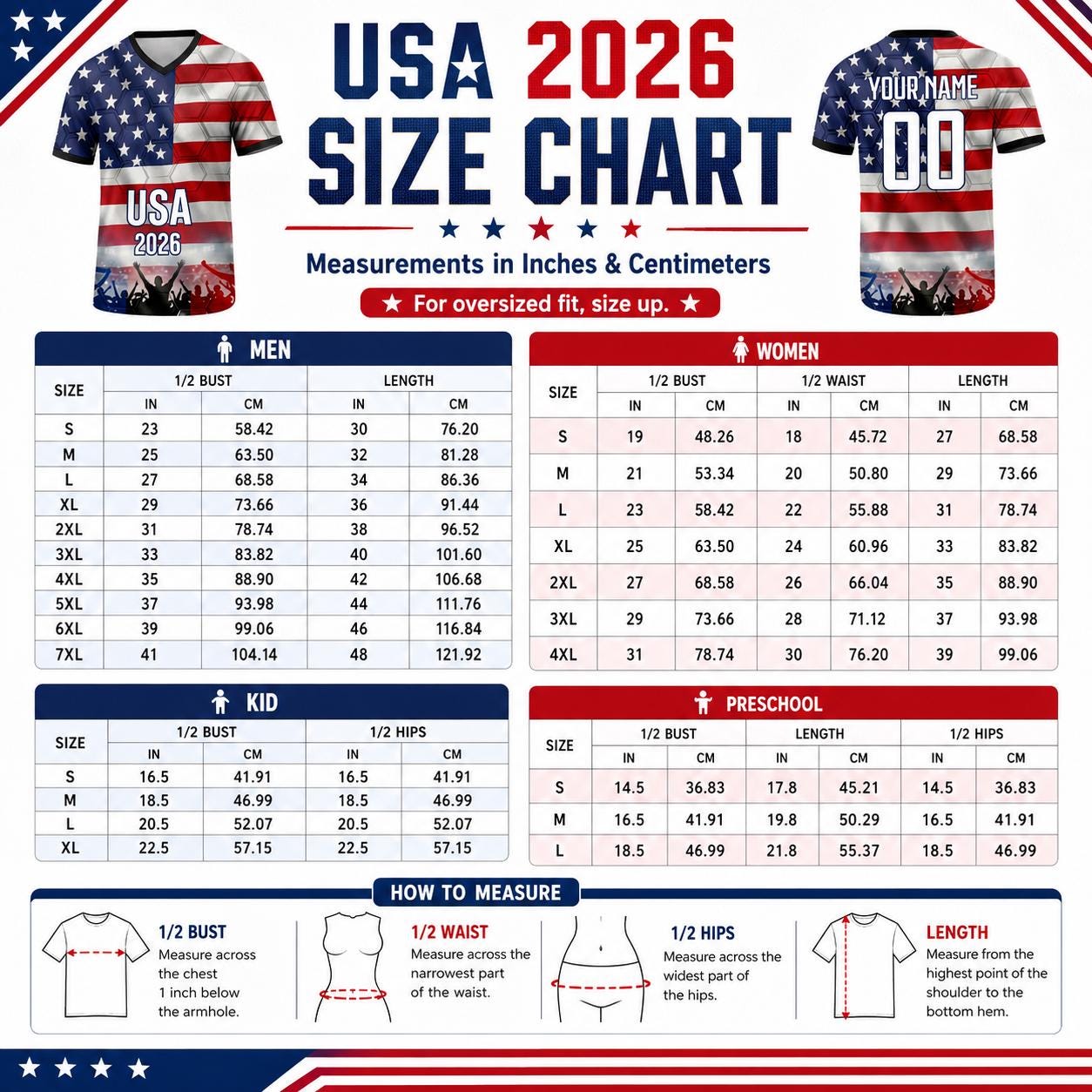 Custom USA Soccer Jersey 2026 World Cup, Personalized Name Number Shirt for Men Women Kids, USA Fan Apparel Gift | LR95