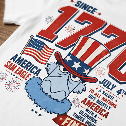 Comfort Colors Sam Eagle Shirt, Disney Muppets 1776 July 4th Tee, A Salute To All Nations America T-Shirt for Women Mom Gift Outfit | XQ33