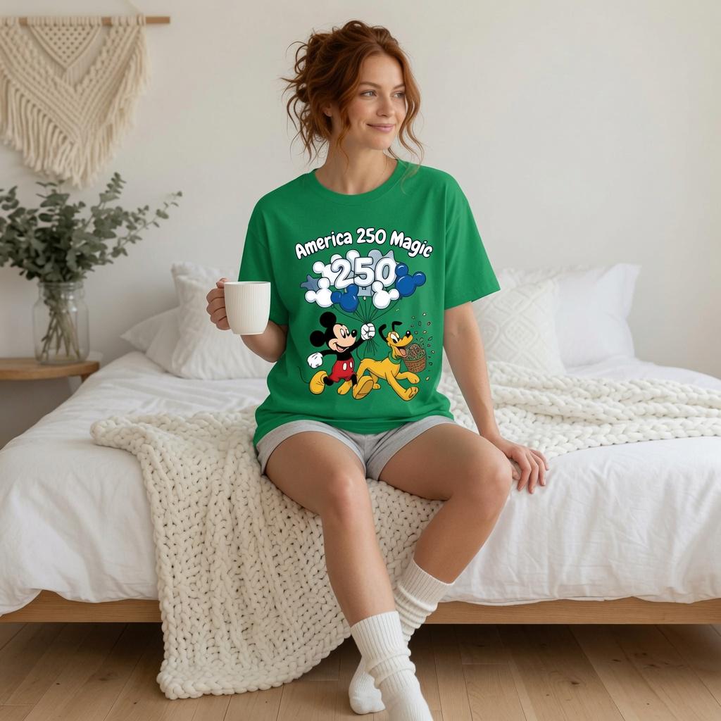 America 250 Magic Shirt, Disney Mickey Pluto Comfort Colors Tee, Patriotic 4th of July Shirt, Park Day Gift for Mom | EV25