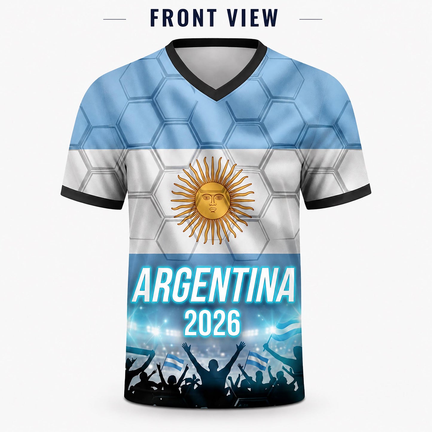 Custom Argentina Soccer Jersey 2026 World Cup, Personalized Name Number Shirt for Men Women Kids, Argentina Fan Apparel Gift | AR44