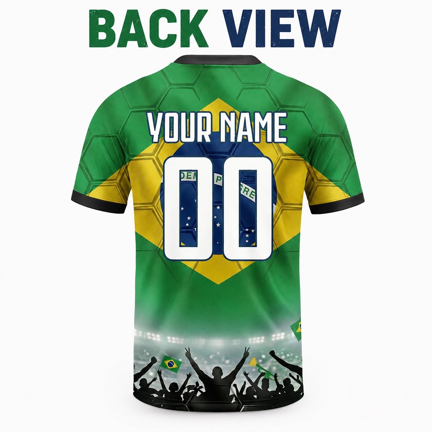 Custom Brazil Soccer Jersey 2026 World Cup, Personalized Name Number Shirt for Men Women Kids, Brazil Fan Apparel Gift | BX91