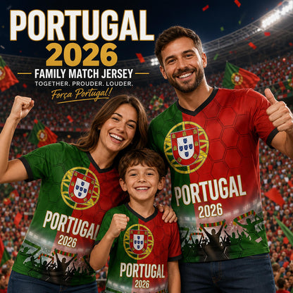 Custom Portugal Soccer Jersey 2026 World Cup, Personalized Name Number Shirt for Men Women Kids, Portugal Fan Apparel Gift | SS48