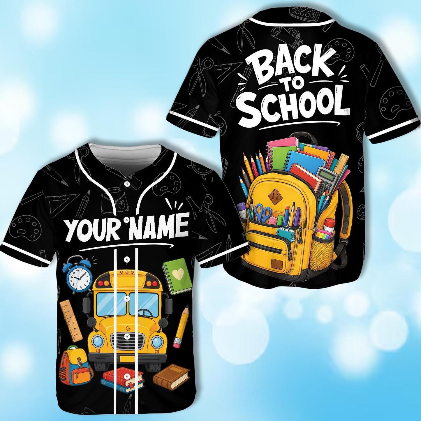 Personalized Teacher Team Shirt, Back to School Baseball Jersey, Custom Teacher Name Number Shirt, Classroom Gift Idea, Teach Love Inspire | HM30