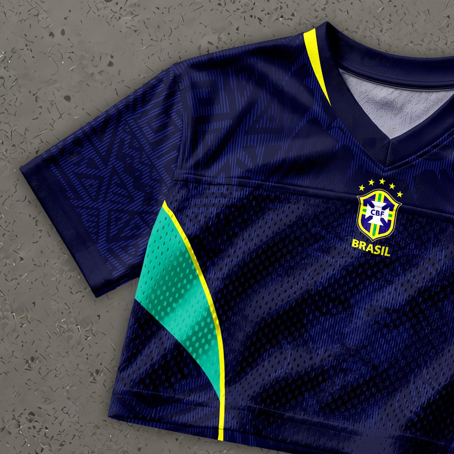 Custom Brazil Soccer Crop Top Jersey, Personalized Name Number Shirt, Football Fan Crop Tee, Bachelorette Party & Festival Outfit | UL32