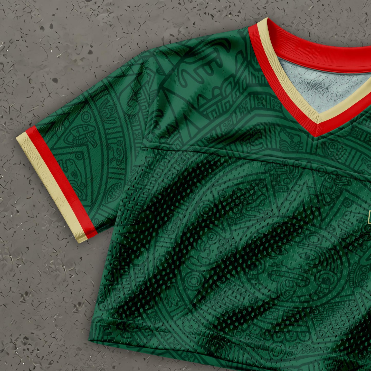 Custom Mexico Football Jersey for Women, Personalized Glitter Printed Name Number Mesh Crop Top, Green White Soccer Jersey, Mexican Shirt | CU87