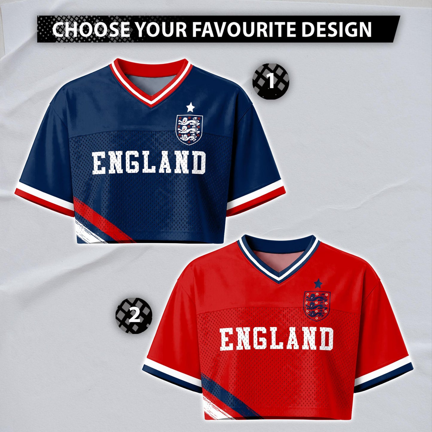 Custom England Soccer Crop Top Jersey, Personalized Name Number Shirt, Football Fan Crop Tee, Bachelorette Party & Festival Outfit | ZV82