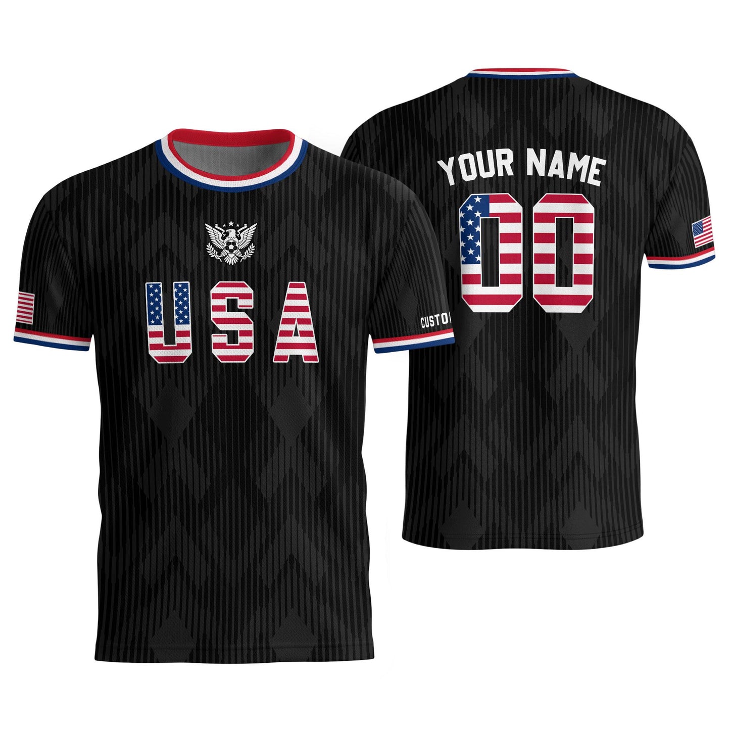 Personalized America Soccer Team Jersey For Men And Kid, Customized American Soccer Jersey, Custom USA Jersey, USA Soccer Jersey Team | RO43