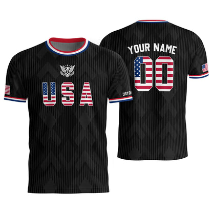 Personalized America Soccer Team Jersey For Men And Kid, Customized American Soccer Jersey, Custom USA Jersey, USA Soccer Jersey Team | RO43