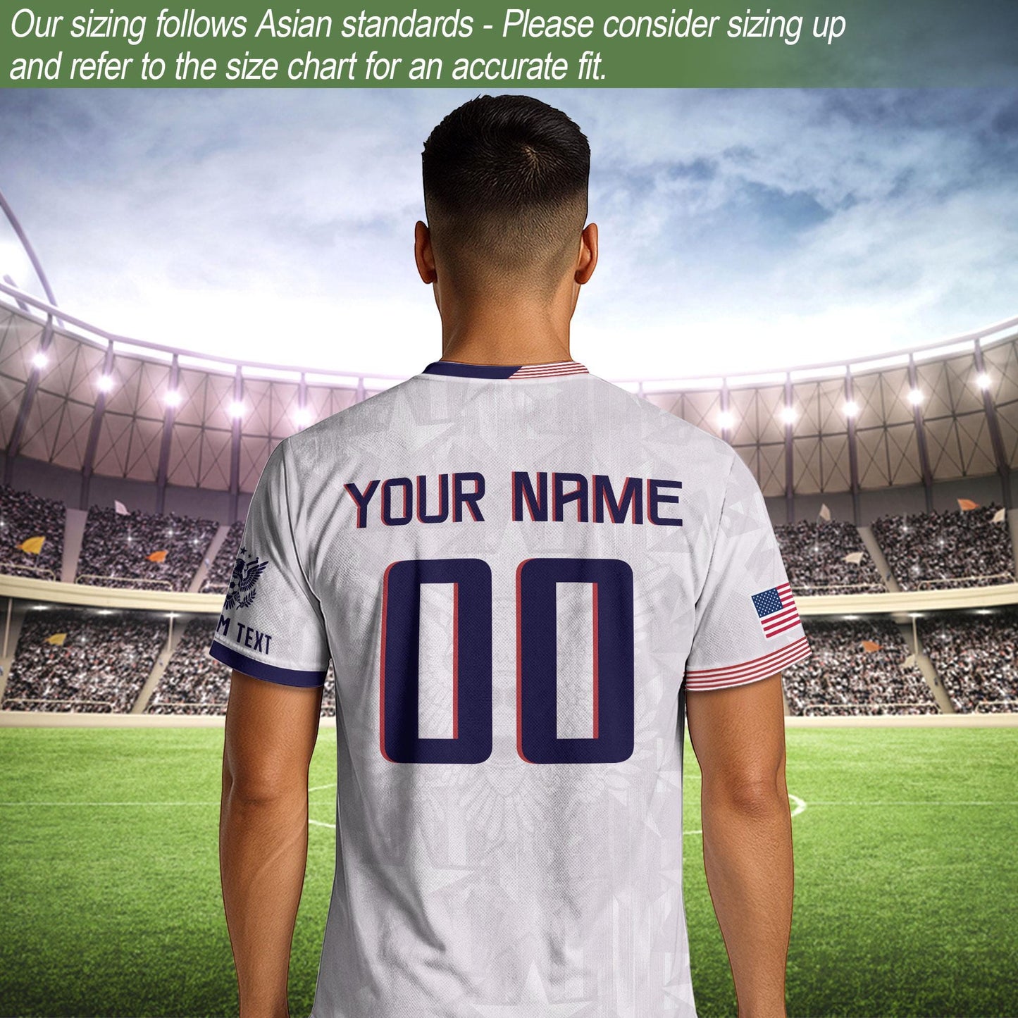 Custom USA Soccer Jersey For Men Women & Kids, Personalized American Soccer Jersey, Americana Game Day Outfit, USA Soccer Jersey Team | HB77