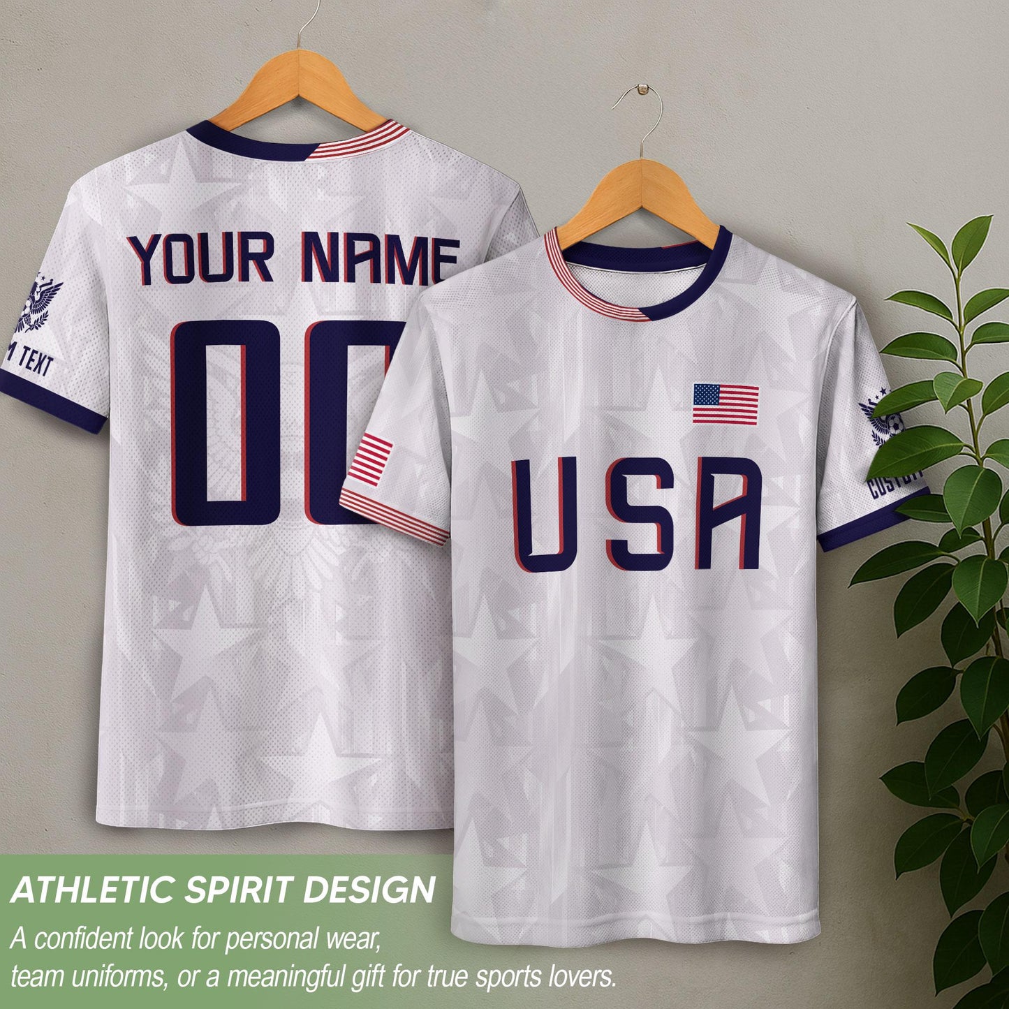 Custom USA Soccer Jersey For Men Women & Kids, Personalized American Soccer Jersey, Americana Game Day Outfit, USA Soccer Jersey Team | HB77