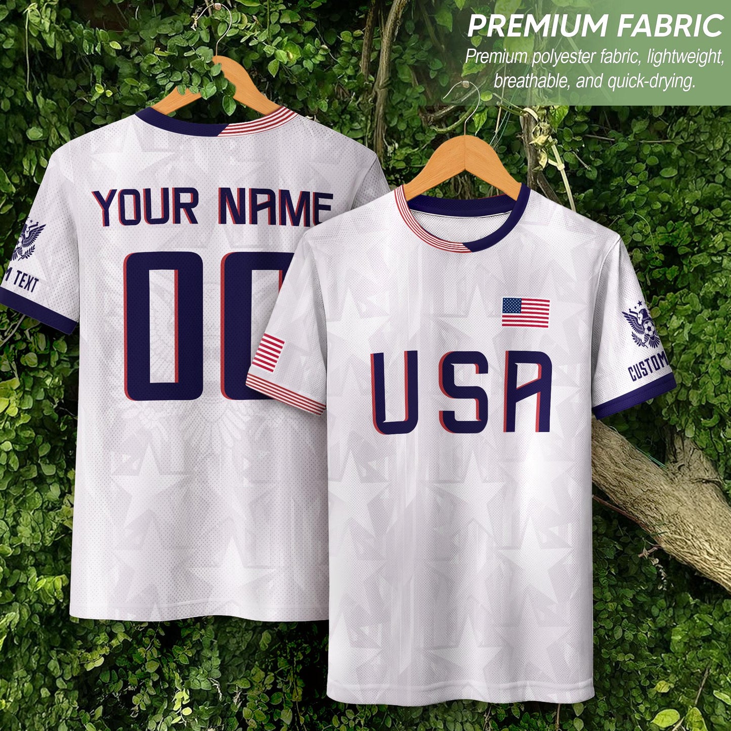 Custom USA Soccer Jersey For Men Women & Kids, Personalized American Soccer Jersey, Americana Game Day Outfit, USA Soccer Jersey Team | HB77