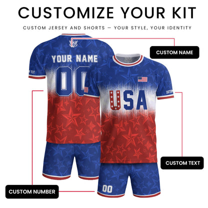Custom USA Soccer Jersey For Men Women & Kids, Personalized American Soccer Jersey, Americana Game Day Outfit, USA Soccer Jersey Team | ER43