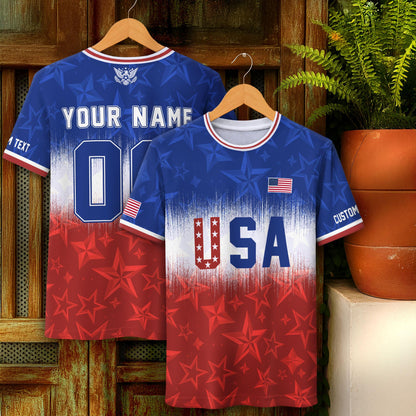 Custom USA Soccer Jersey For Men Women & Kids, Personalized American Soccer Jersey, Americana Game Day Outfit, USA Soccer Jersey Team | ER43