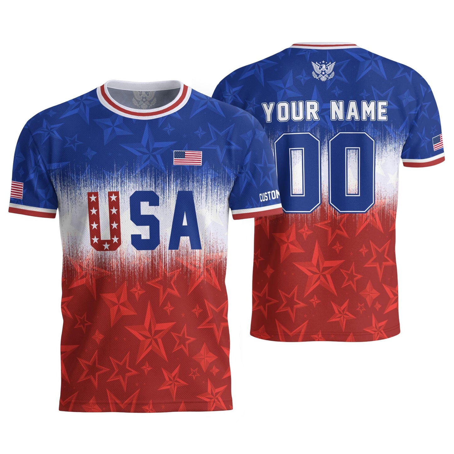 Custom USA Soccer Jersey For Men Women & Kids, Personalized American Soccer Jersey, Americana Game Day Outfit, USA Soccer Jersey Team | ER43